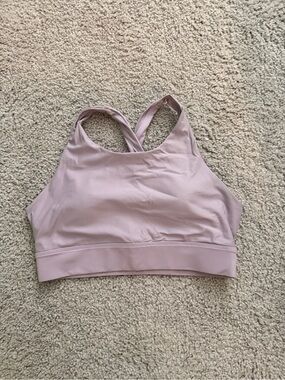 Fabletics High-Neck Crisscross Sports Bra - Mauve Pink